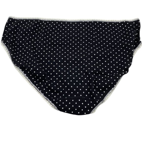 INC black and white polka dot briefs panties size 3X New lace trim cotton - Picture 3 of 5